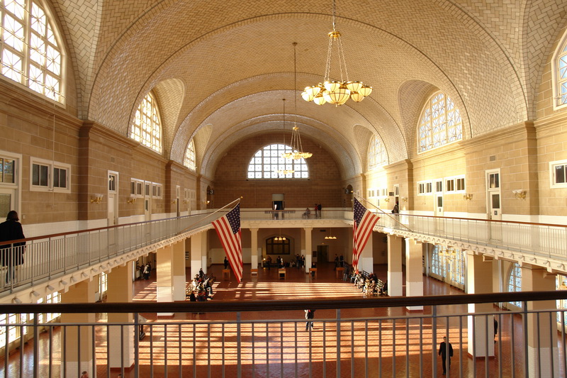  -   (Ellis island reception)
